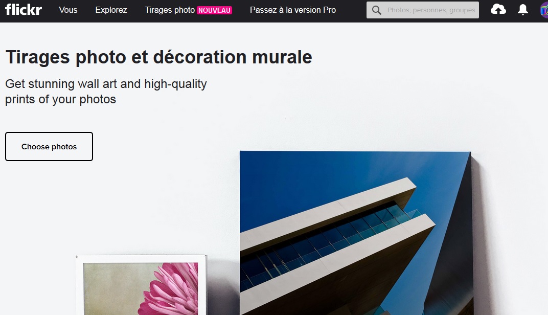Flickr vous permet maintenant de commander des tirages photo sur son site