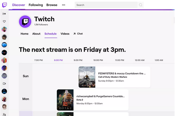 Les pages des chaînes de Twitch font peau neuve
