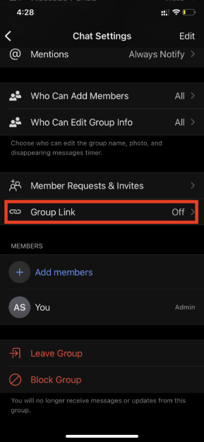 Comment transférer un groupe Whatsapp vers Signal
